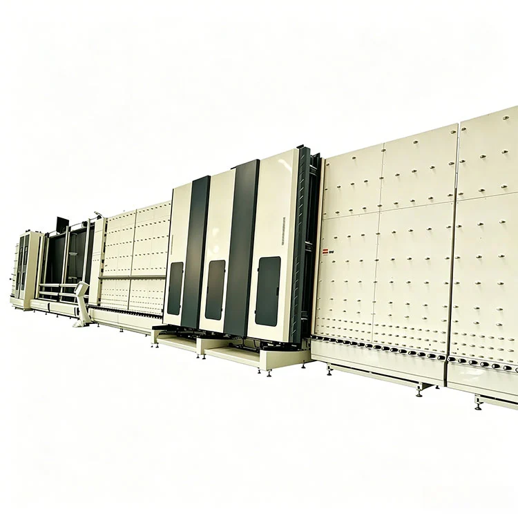 Línea de prensado de lavado y secado CNC vertical 2000 para máquina de vidrio templado y aislado