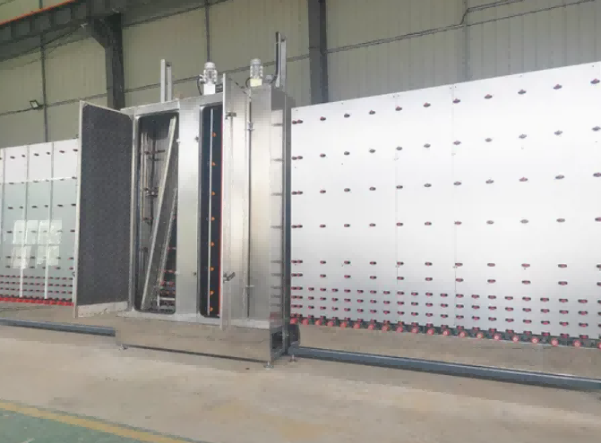 Lavadora secadora vertical automática 1800 para vidrio aislado y templado