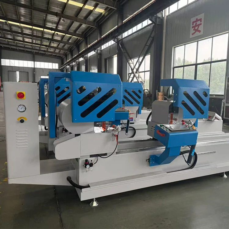 Sierra ingletadora de aluminio de doble cabezal completamente automática